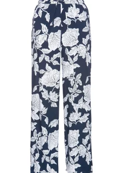 Pantalon palazzo imprimé en viscose