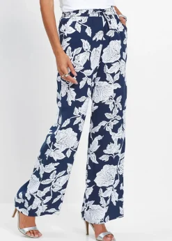 Pantalon palazzo imprimé en viscose