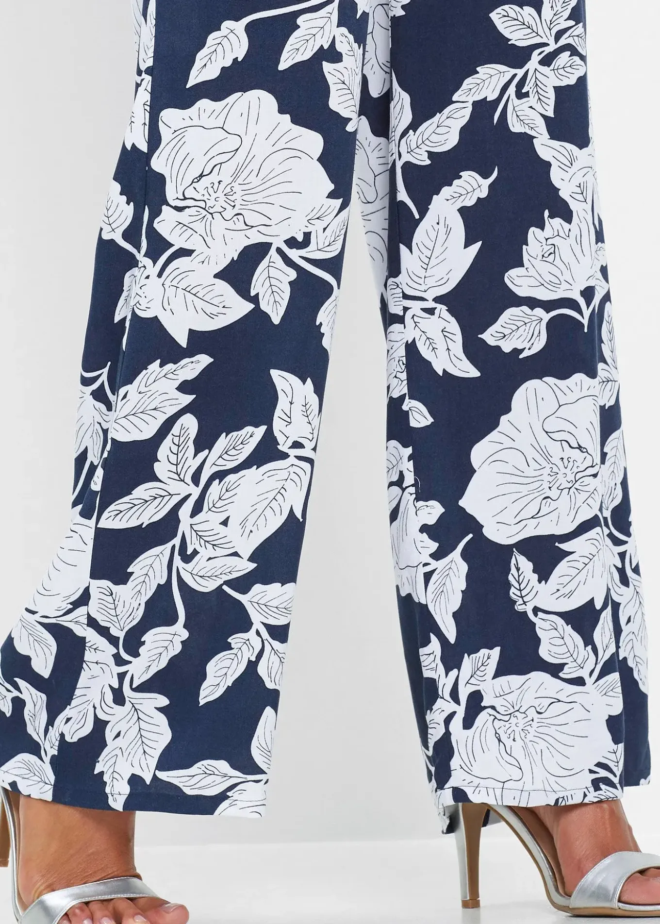 Pantalon palazzo imprimé en viscose