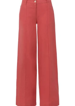 Pantalon palazzo léger en lin mélangé