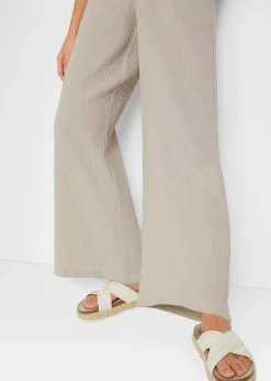 Pantalon palazzo léger en gaze de coton
