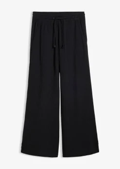 Pantalon palazzo léger en gaze de coton