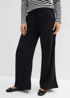 Pantalon palazzo léger en gaze de coton