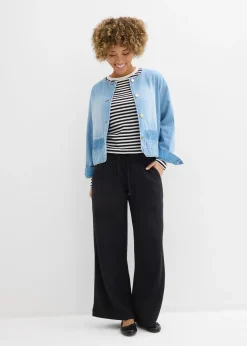 Pantalon palazzo léger en gaze de coton