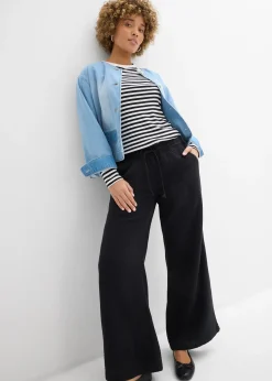 Pantalon palazzo léger en gaze de coton