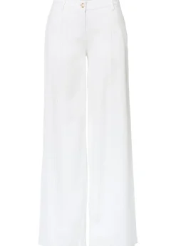 Pantalon palazzo léger en lin mélangé