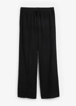 Pantalon palazzo léger en lin et viscose