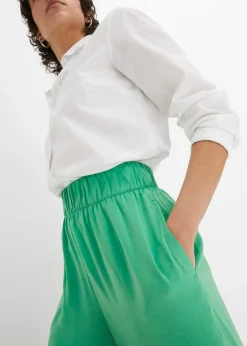 Pantalon palazzo léger et fluide, taille haute et confortable, long