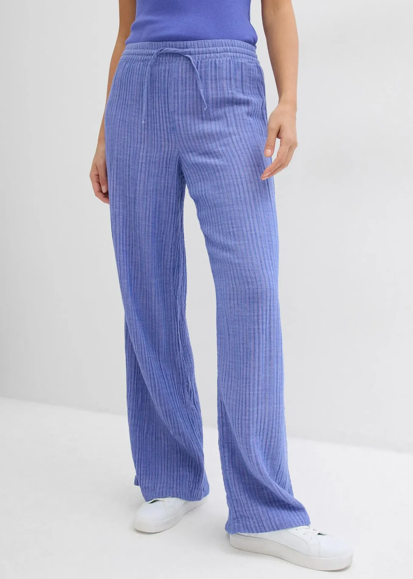 Pantalon palazzo rayé