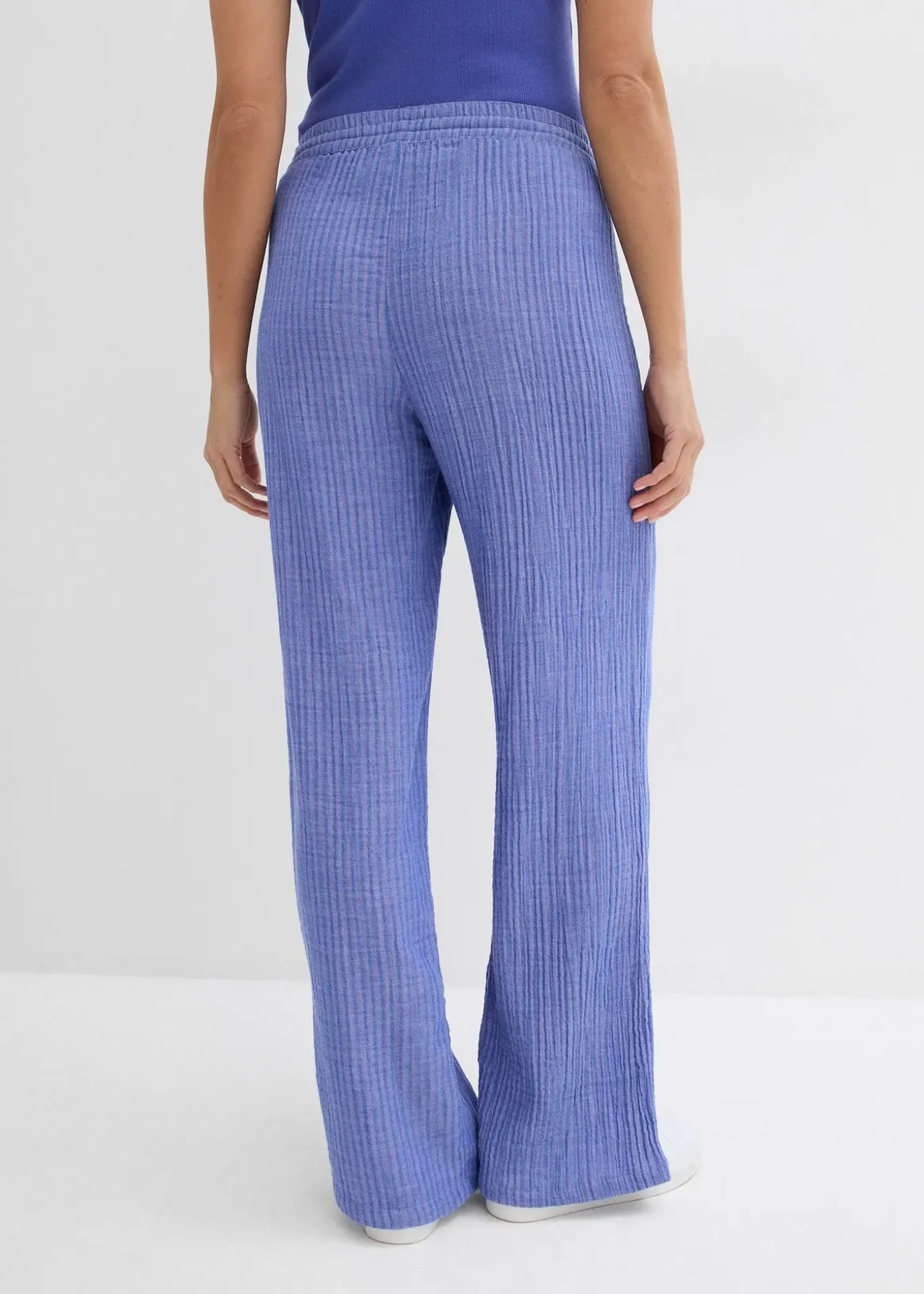Pantalon palazzo rayé
