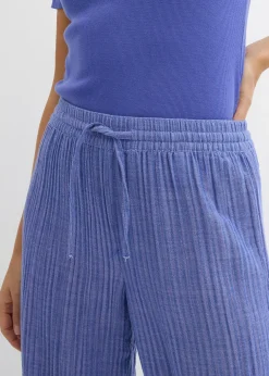 Pantalon palazzo rayé