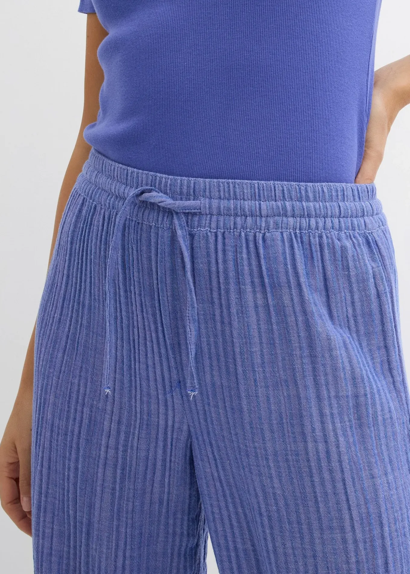 Pantalon palazzo rayé