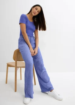 Pantalon palazzo rayé