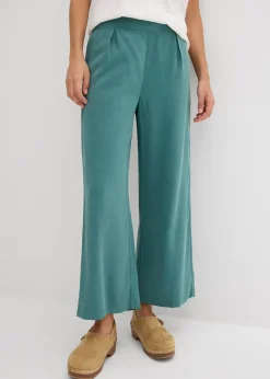 Pantalon raccourci en viscose mélangée