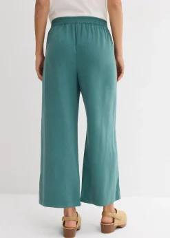 Pantalon raccourci en viscose mélangée