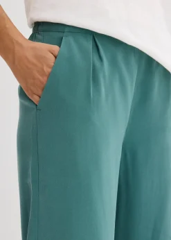 Pantalon raccourci en viscose mélangée