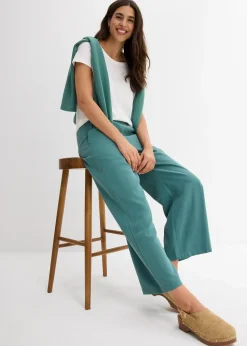 Pantalon raccourci en viscose mélangée