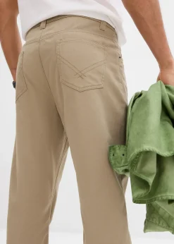 Pantalon regular en twill, droit, 100% coton