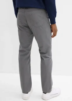 Pantalon regular en twill, droit, 100% coton