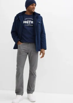 Pantalon regular en twill, droit, 100% coton