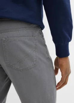 Pantalon regular en twill, droit, 100% coton