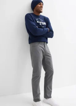 Pantalon regular en twill, droit, 100% coton