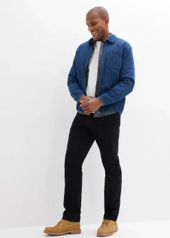 Pantalon regular en twill, droit, 100% coton