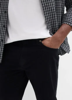 Pantalon regular en twill, droit, 100% coton