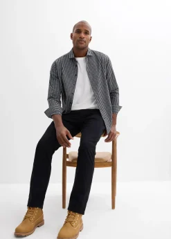 Pantalon regular en twill, droit, 100% coton