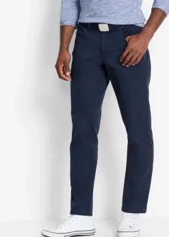 Pantalon regular en twill, droit, 100% coton