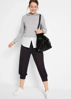 Pantalon sarouel en viscose douce et extensible