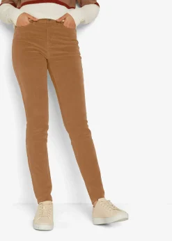 Pantalon skinny en velours côtelé extensible