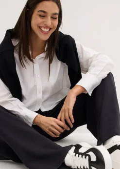 Pantalon sweat de jogging large en coton mélangé