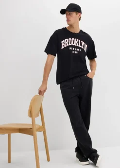 Pantalon taille extensible fuselé en twill 100% coton