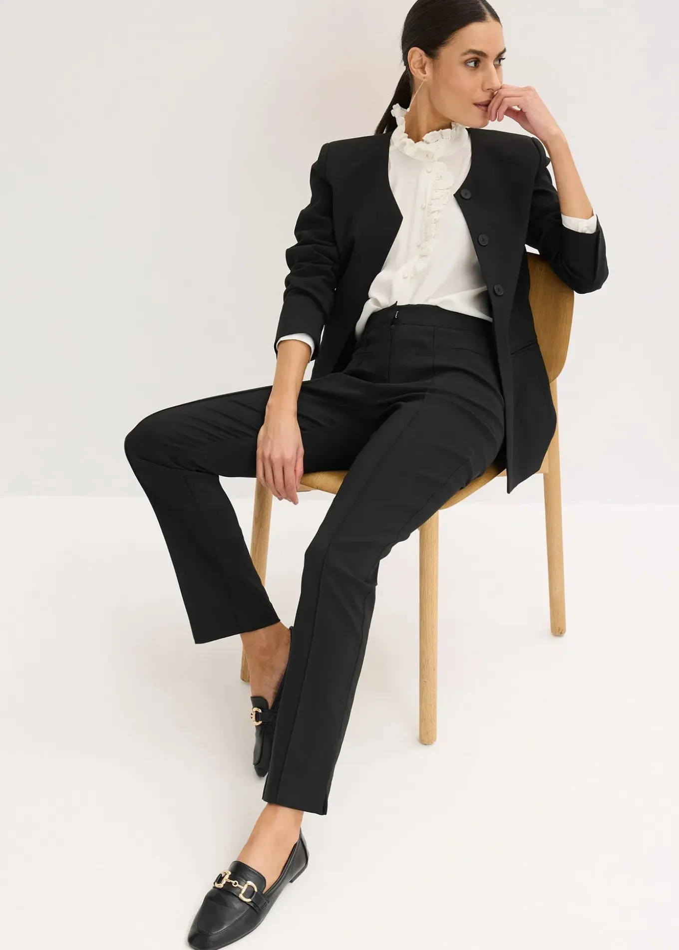 Pantalon taille extensible en bengaline