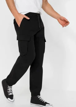 Pantalon taille extensible avec poches cargo, droit et regular