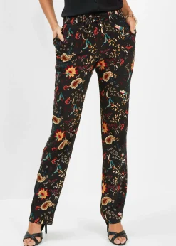 Pantalon taille élastiquée en viscose