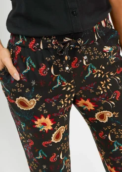 Pantalon taille élastiquée en viscose