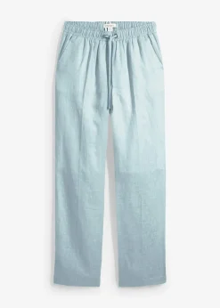 Pantalon taille élastiquée 100% lin