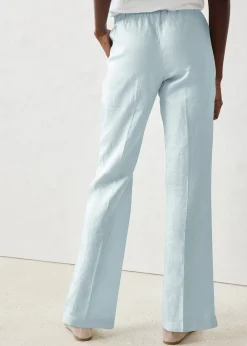 Pantalon taille élastiquée 100% lin
