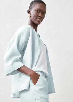 Pantalon taille élastiquée 100% lin