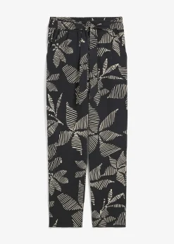 Pantalon taille élastiquée avec lien à nouer