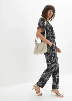 Pantalon taille élastiquée avec lien à nouer