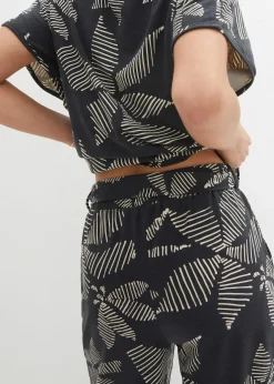 Pantalon taille élastiquée avec lien à nouer