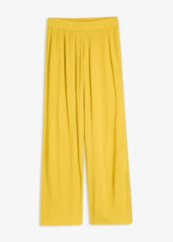 Pantalon taille élastiquée en viscose fluide