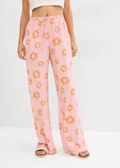 Pantalon taille élastiquée en viscose douce