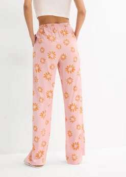 Pantalon taille élastiquée en viscose douce