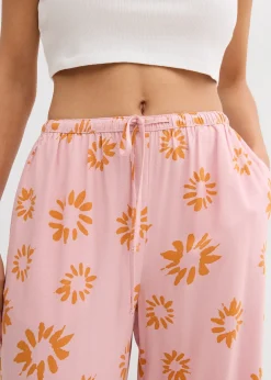 Pantalon taille élastiquée en viscose douce