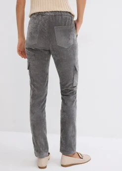 Pantalon taille élastiquée en velours côtelé