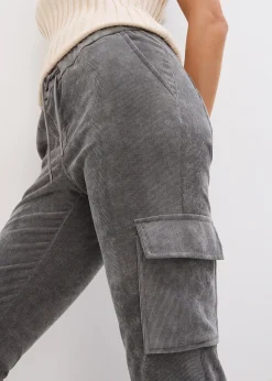 Pantalon taille élastiquée en velours côtelé